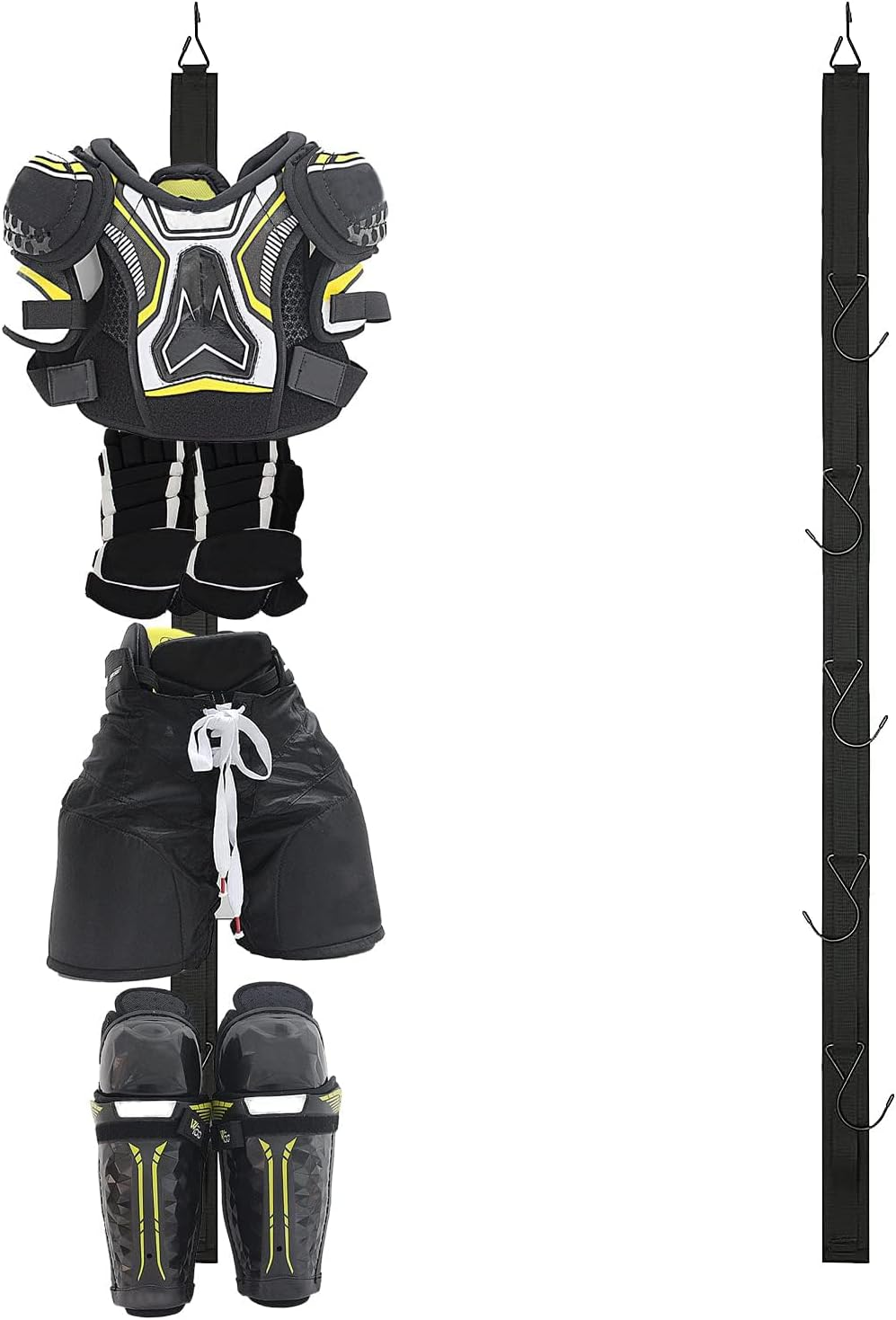 Hockey Hanger Portable Hanging Dryig Rack Hockey Gifts for Home and Outdoor Using in Ice Hockey Skating Football Camping Fishing 5 Hooks (Black) image number 6