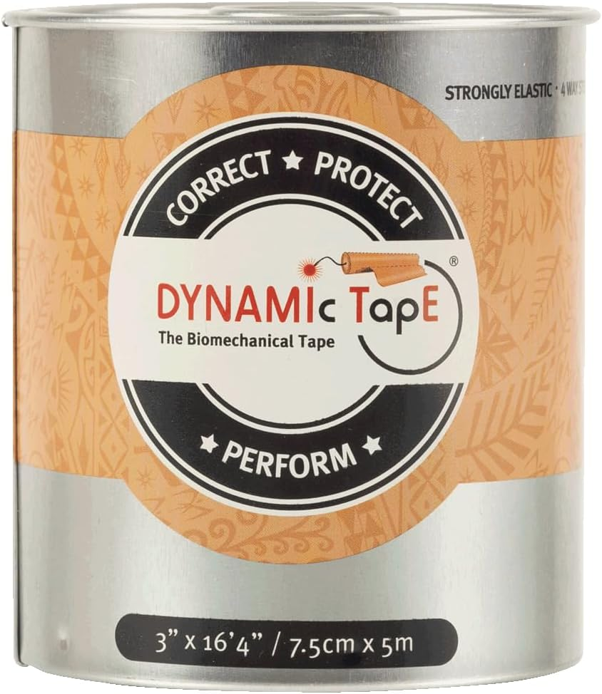 Dynamic Tape | Biomechanical Adhesive Tape | for Sports & Physio | Knee, Ankle, Elbow, Leg, Muscle Support | Beige 3 Inches X 16.4 Feet Roll image number 1