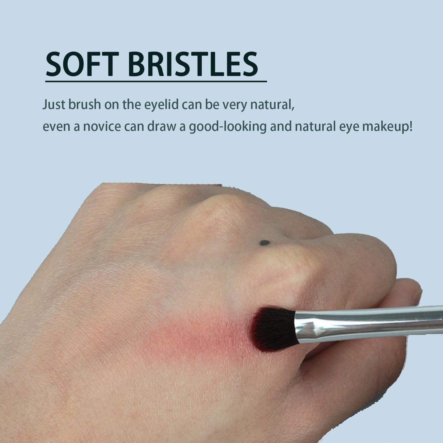 Ksvsonrvi Eyeshadow Brushes, Double-Ended Cosmetic Makeup Brush Tool Good at Flawless Blending, Contouring or Defining