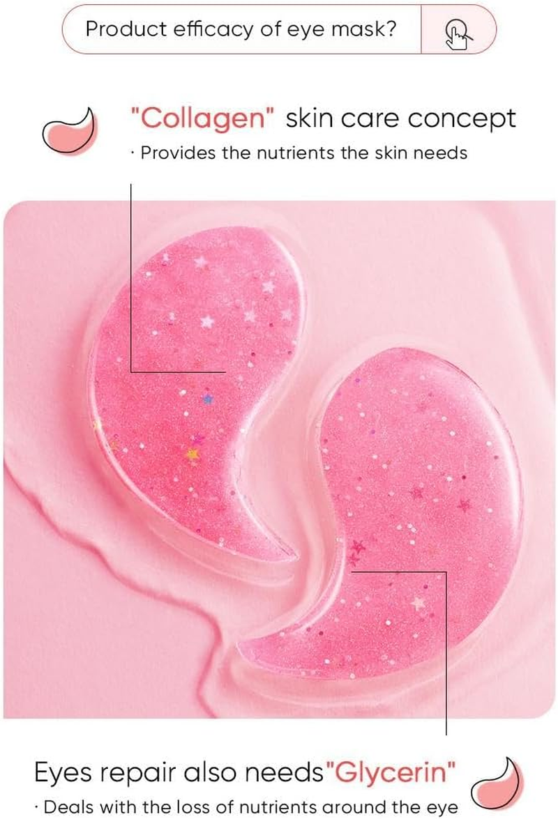 Rose Star Sky Facial Mask Star Sky Eye Mask Moisturizes and Reduces Dark Circles, Fine Lines, Eye Bags and Eye Masks. (Rose Star Sky Facial Mask 80G) - Bamboo Charcoal Starry Eye Film80G image number 7