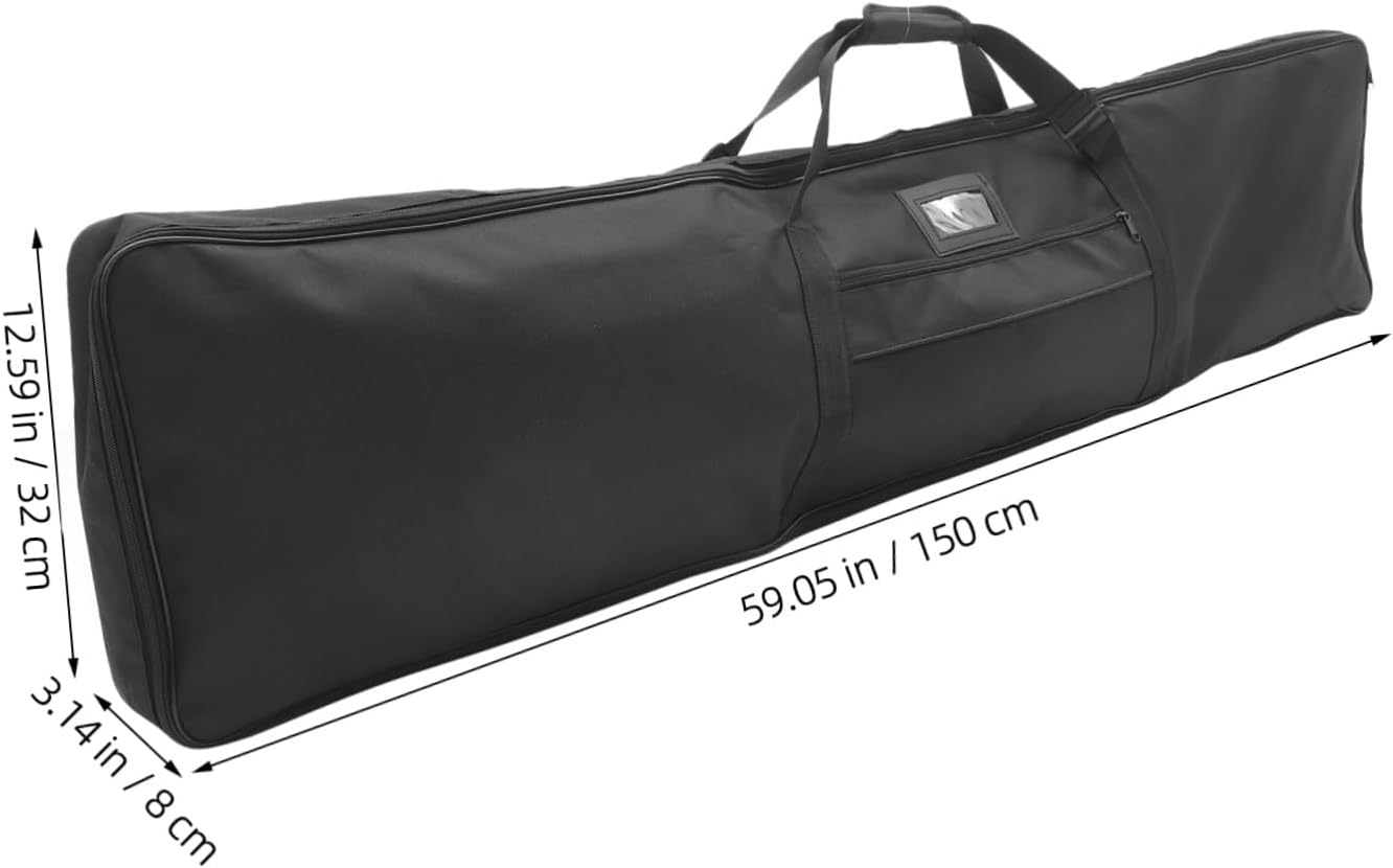 HOUDERCO Tote Bag 150Cm Black Canvas Recurve Longbow Case Portable Hunting Backpack for Outdoor Camping and Storage image number 4