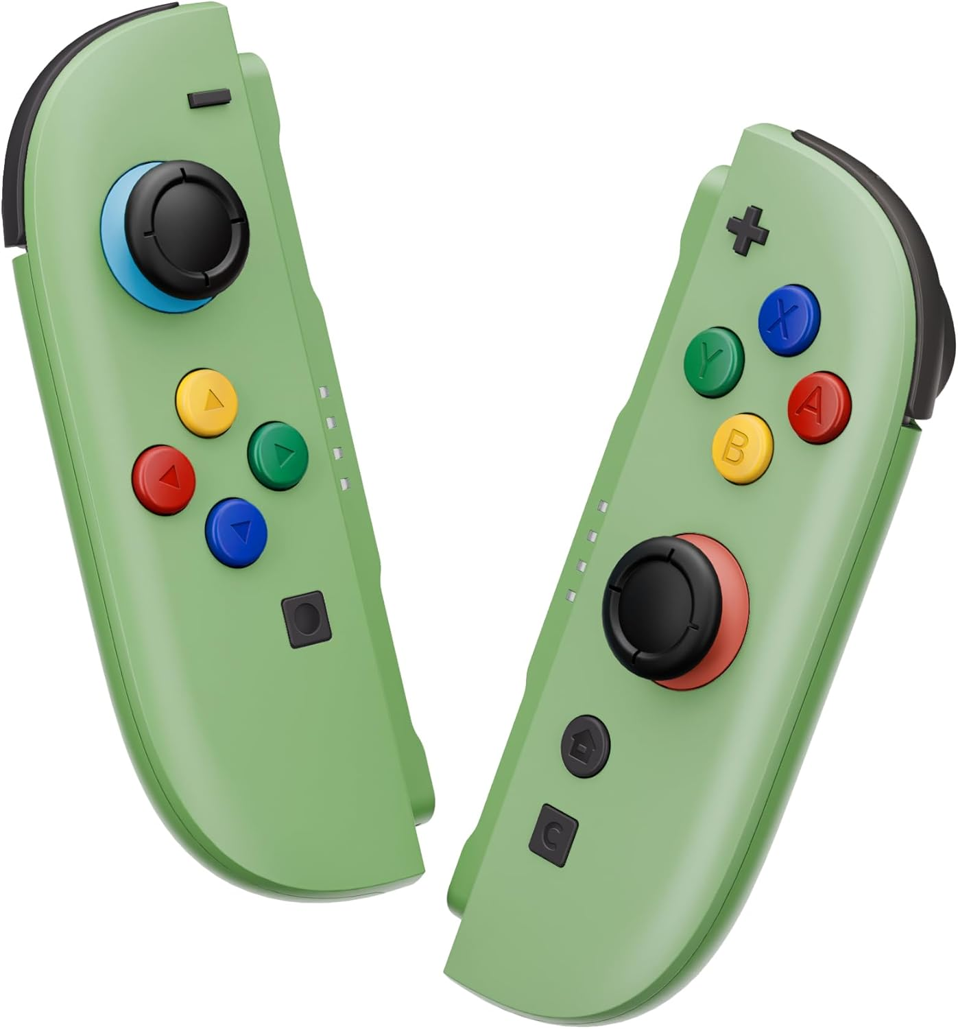 Extremerate DIY Replacement Shell Buttons for Joycon 2, Custom Full Set Housing Case + Decorative Strips + Middle Bracket + Buttons for Nintendo Switch 2 Controller - Deluxe Version - Matcha Green image number 2