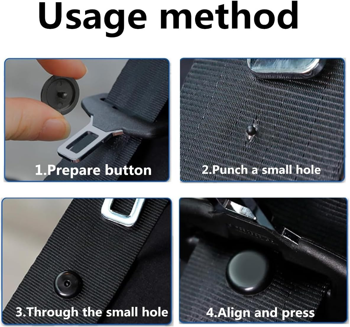 20 Pcs Seat Belt Button,Universal Fit Seatbelt Stopper Kit, Plastic Seatbelt Button Buckle, Prevent Seat Belt Buckle from Sliding Down image number 4