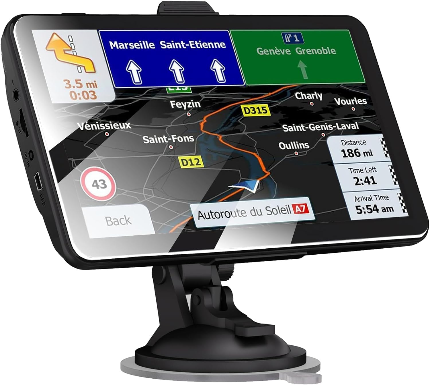 GPS Navigator for Car, Latest 2025 Map 7-Inch Touch Screen 16GB GPS Navigation System,Truck GPS Navigation System,Voice Guidance and Speed Camera Warning Gps,Provides Lifetime Live Map Updates image number 5