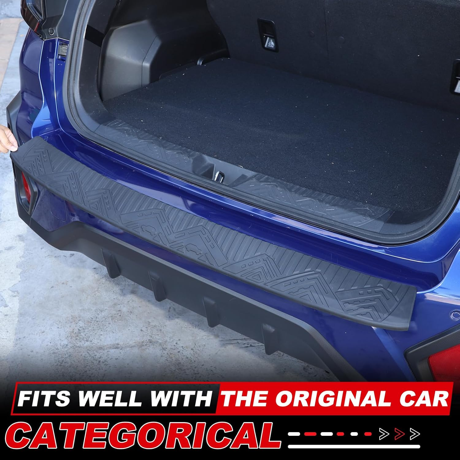 Rear Bumper Protector Compatible with Subaru Crosstrek 2024-2025 Accessories | TPE Tailgate Guard Cover Trim | 1PC Set (2024-2025) image number 5