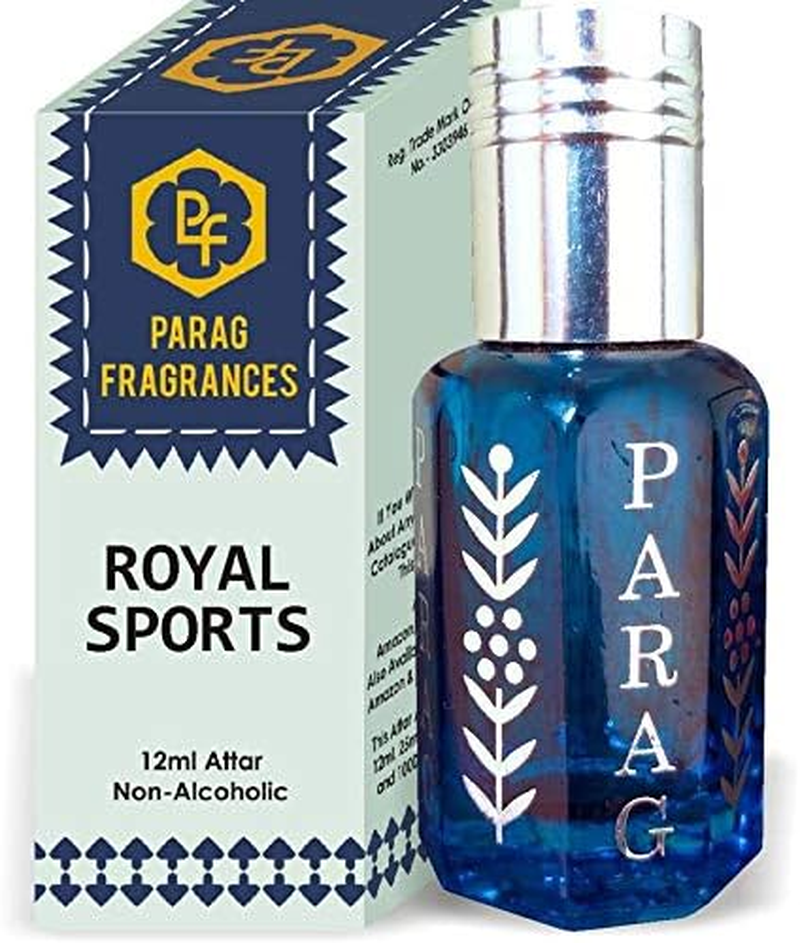 Parag Fragrances Royal Sports Attar 1 Tola / 12Ml (Crystal Series) (Limited Time Launching Offer Pack) Natural Distiled Attar/Alcohol Free Attar/Long Lasting Attar image number 1