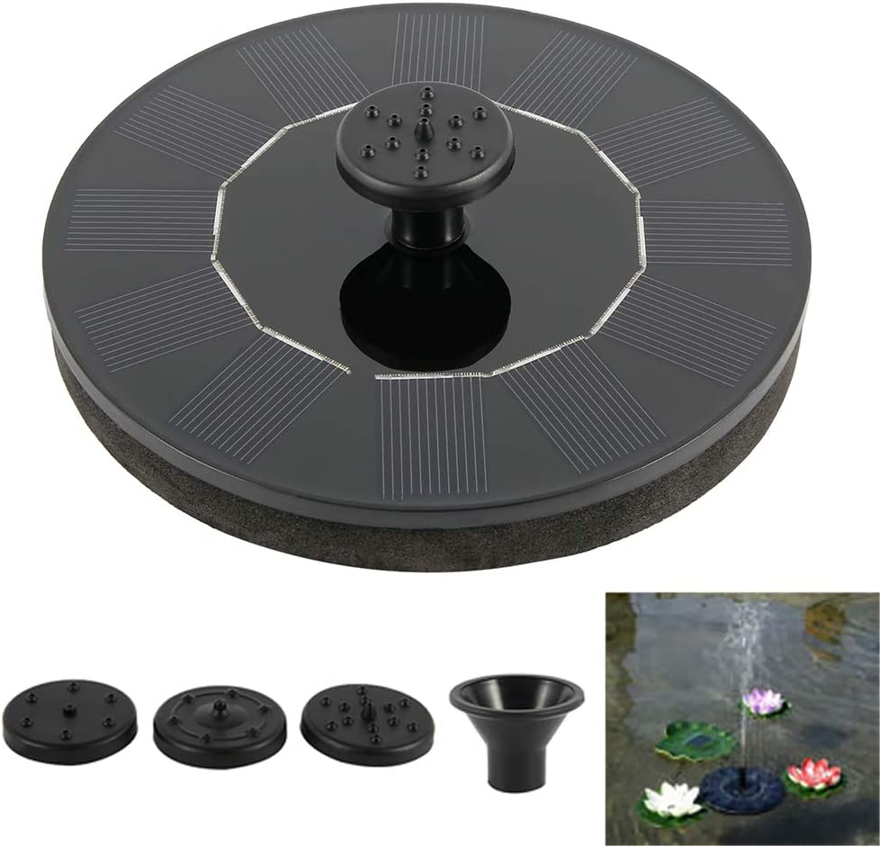 Solar Fountain Water Pump Bird Bath Powered Panel Spray Head Solar Powered Free Standing Floating Water Pump Kit for Garden, Patio, Pond and Pool image number 5