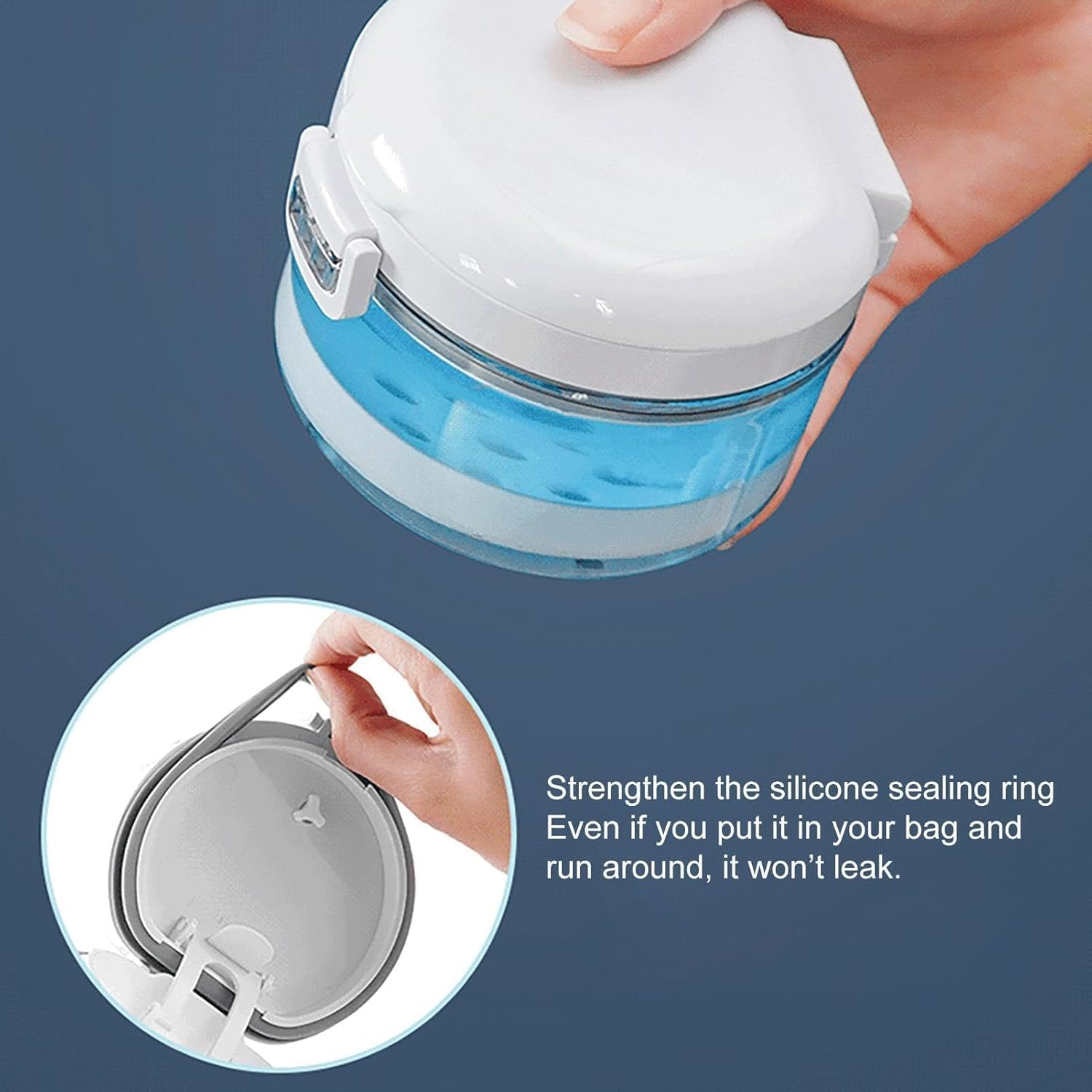 Denture Bath Box with Strainer Basket, 1 Pcs Clear Denture Case for Cleaning and Storage, Retainer Braces Aligner Soak Container, Portable Travel Cup with Drain Tray, White image number 6