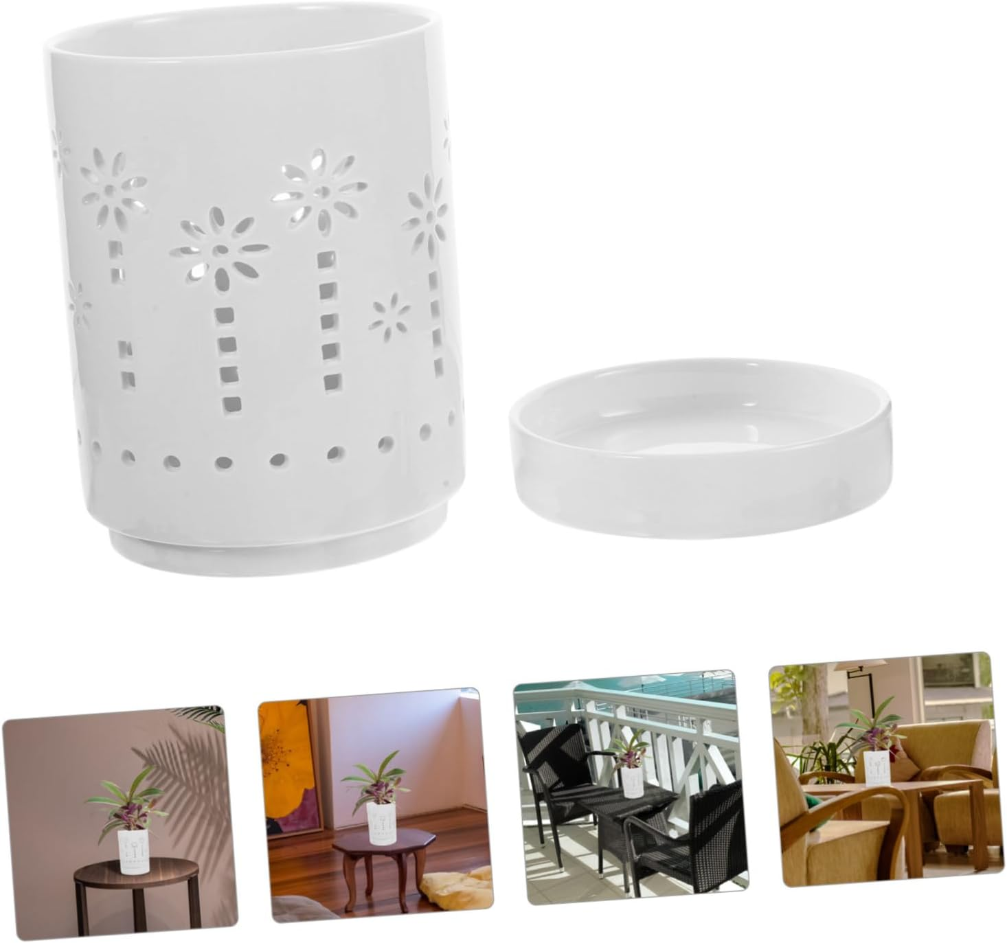 Orchid Pot Drainage Breathable Orchid Planter for Use and Lightweight Flower Container Sunflower Design image number 2