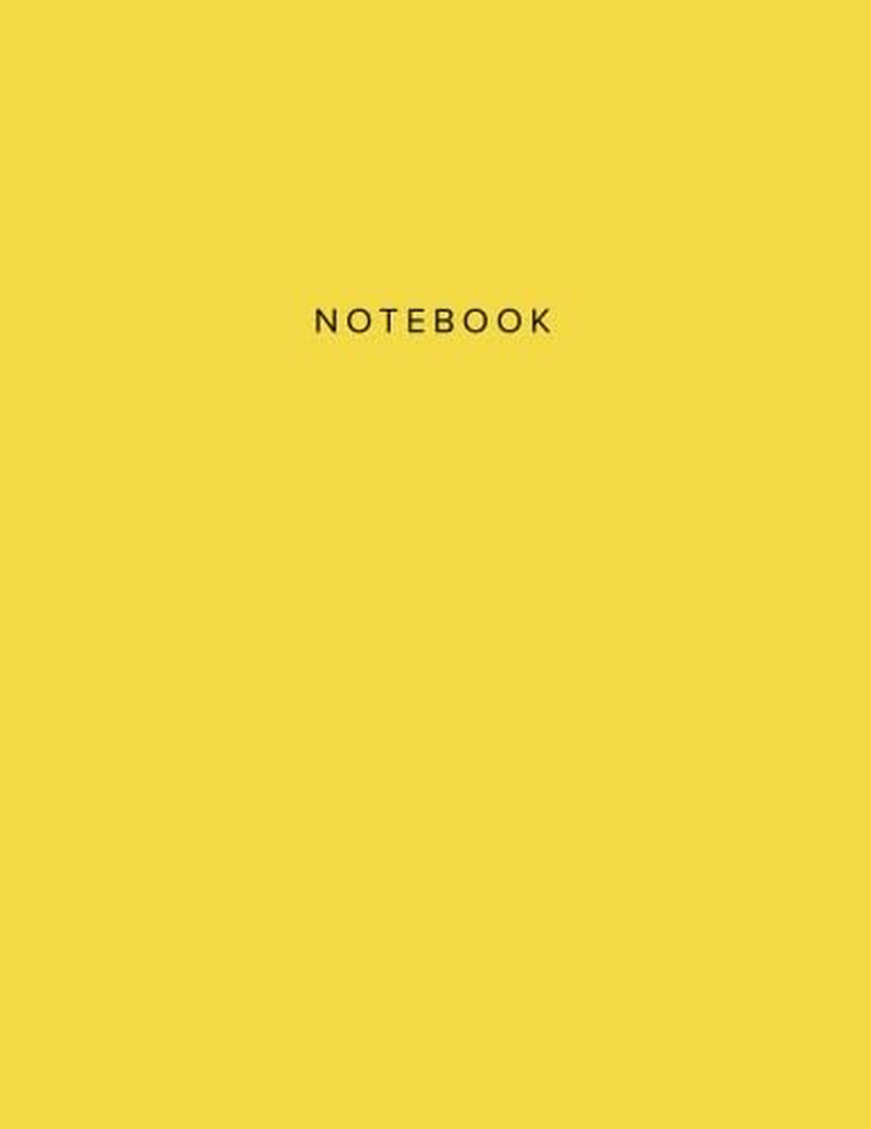 Notebook: Yellow Minimalist Notebook / Journal, Lined Paper, Wide Ruled, Letter Size (8.5 X 11): Large Composition Book, Classic Notebook for Men, Women, Adults, School, College, Business image number 1