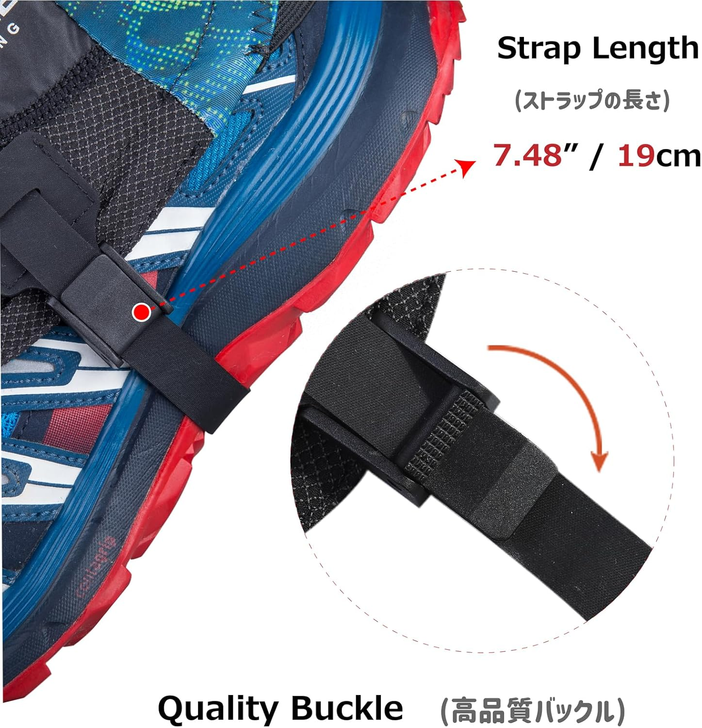 Azarxis Low Trail Gaiters Reflective Ankle Gators Protective Shoe Covers with UV Protection & Breathable & Sand Prevention for Women & Men & Youth Hiking Climbing - 01 Blue - L image number 3