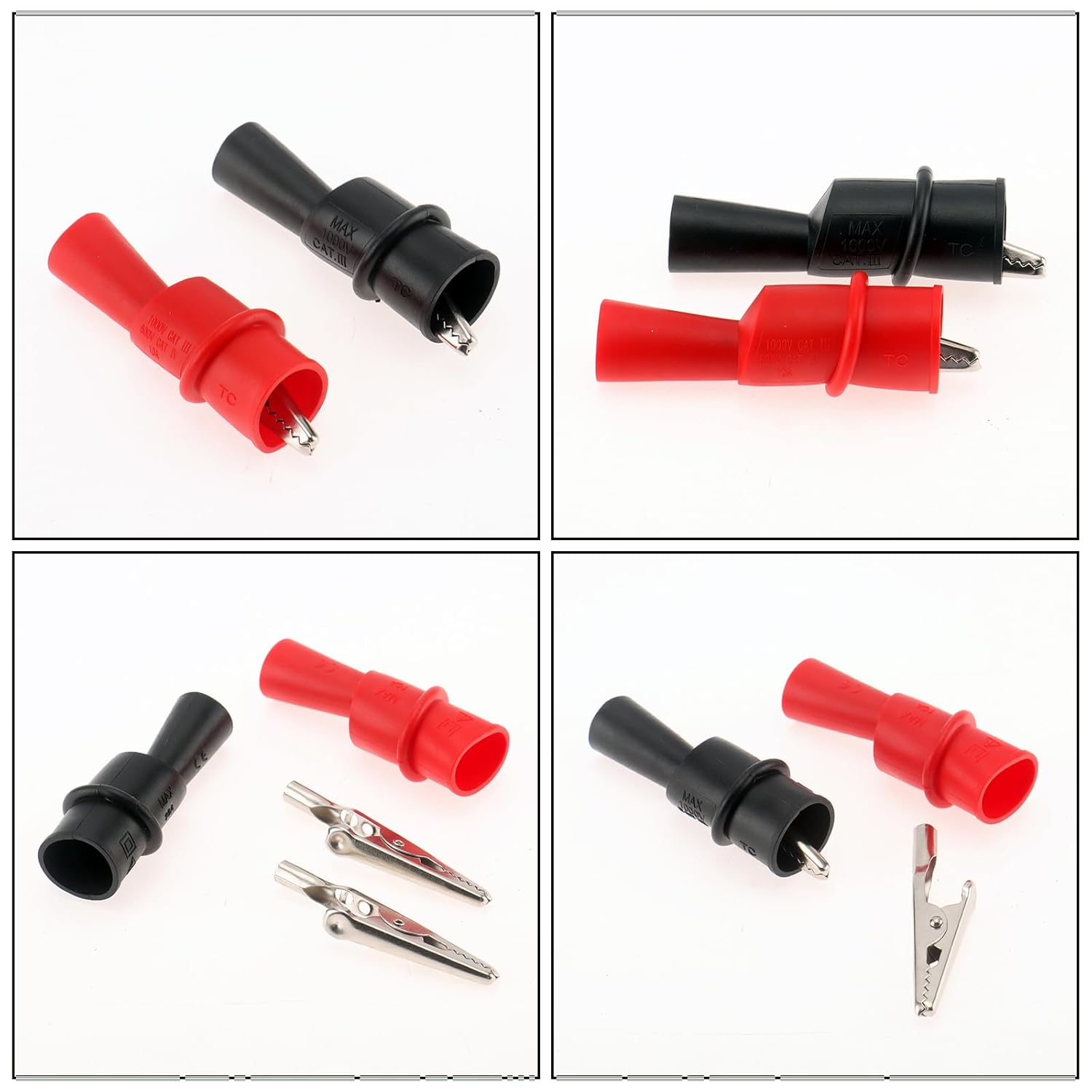 DIANN 10Pcs Alligator Clips Multimeter Alligator Clips Set 10A Insulated Alligator Clip Test Kit for Electrical Testing image number 3