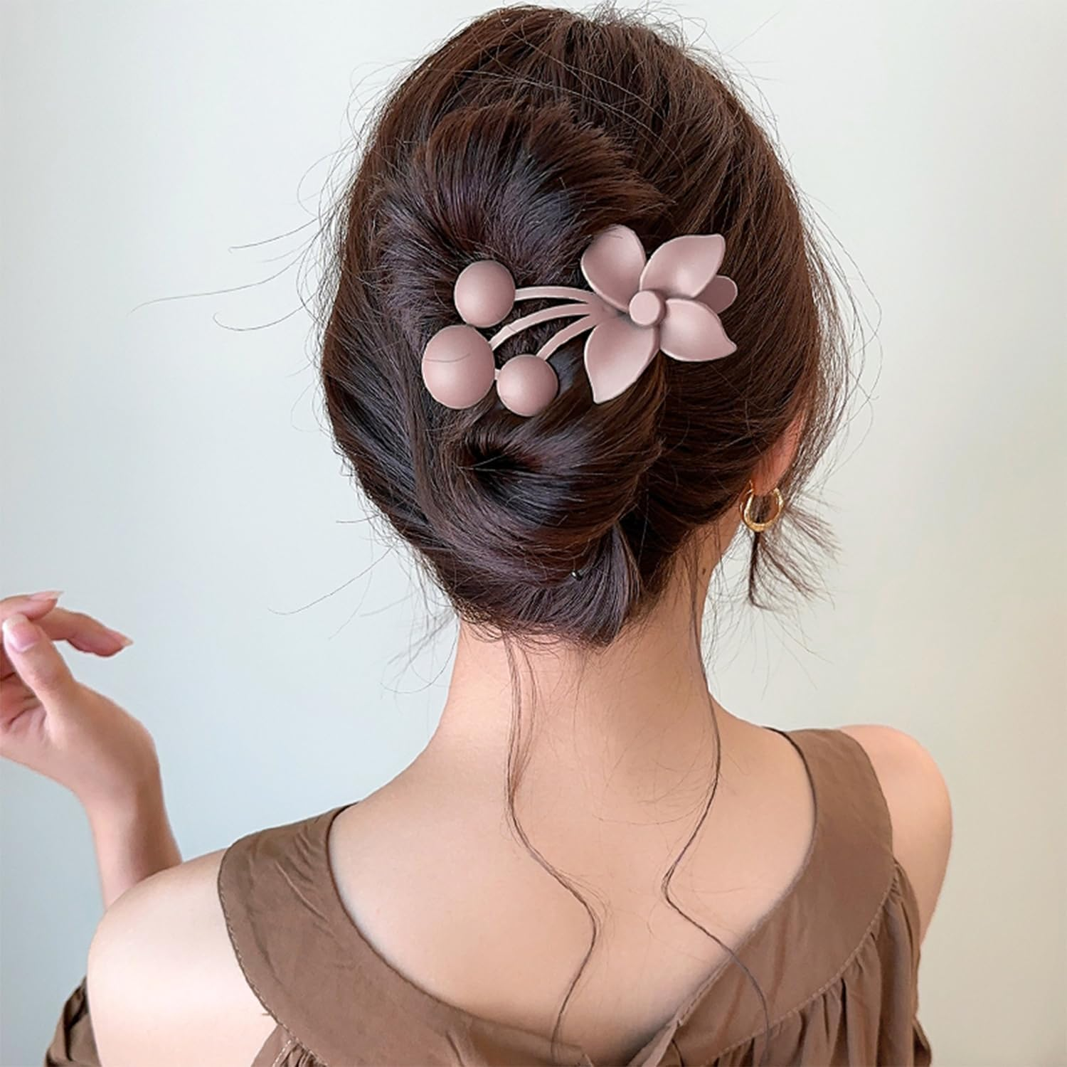 Pack of 7 Flower Hair Pins, Simple and Versatile Hairpin, Hair Accessories for Women, Hairstyle Decorations, Hairstyle Accessories image number 5