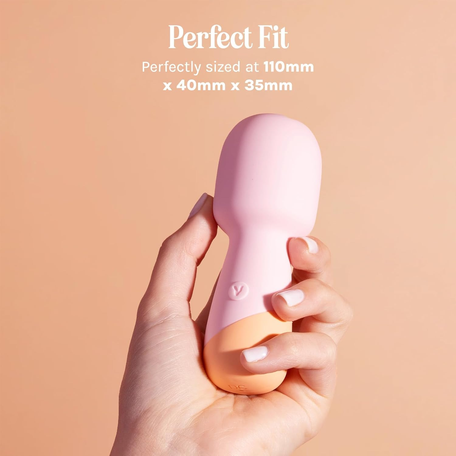 VUSH Peachy Mini Wand Vibrator &ndash; Compact Clit Vibrator & Personal Massager for Women, Powerful Adult Toy with 10 Modes, Medical-Grade Silicone, Waterproof Female Sex Toy for Solo or Couples image number 2