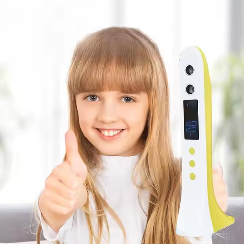 TOMVAES Ultrasonic Height Measuring Stadiometer,Portable Handheld Cordless Height Measurement Device Height Measurement Growth Chart,For Children and Adults with Temperature Display Decor image number 2