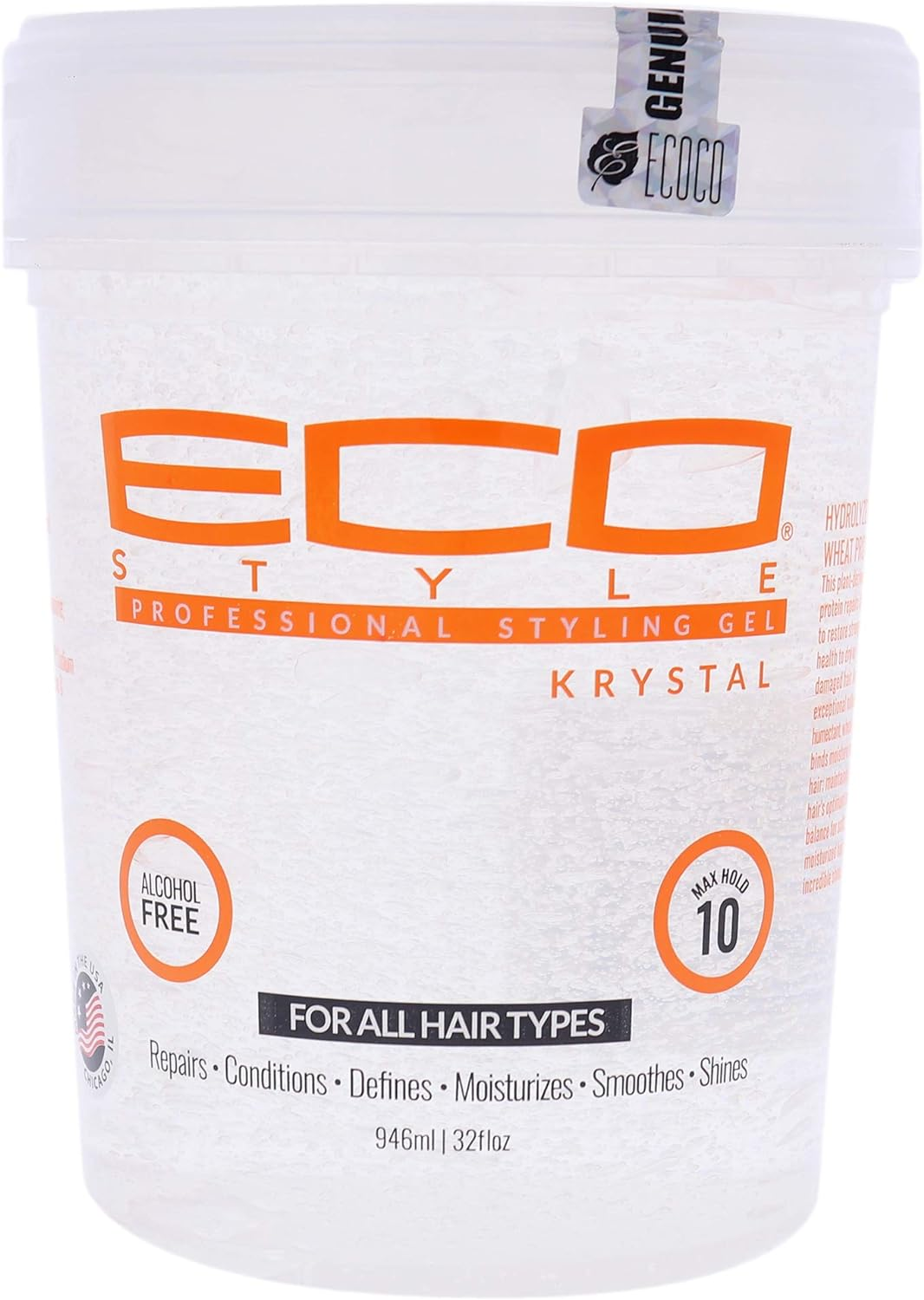 Ecoco Eco Styler Krystal Styling Gel, 32 Ounce (Pack of 2)