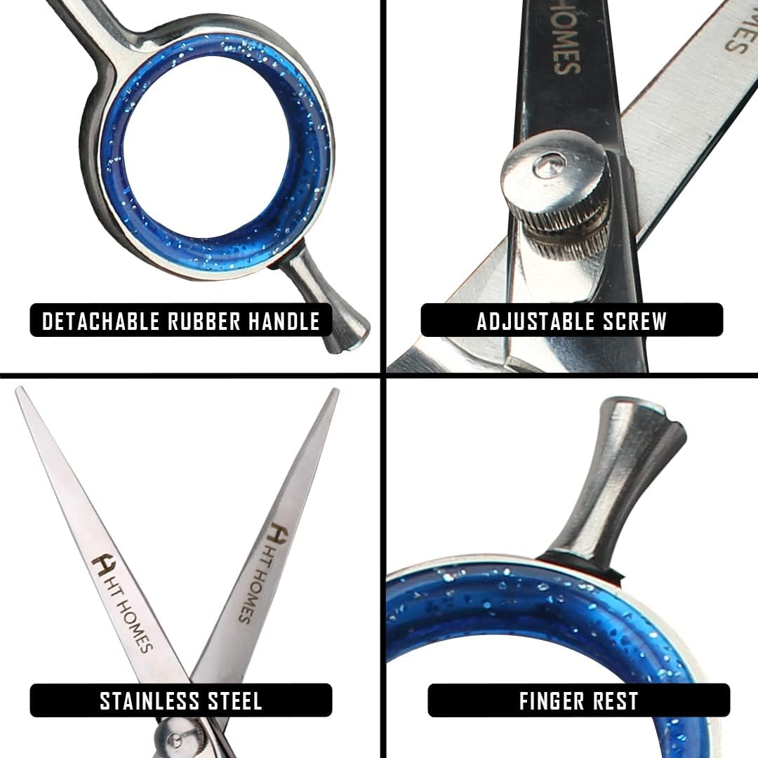 Hair Cutting Scissors Professional Hairdressing Barber Shears 6.5 Inch Silver Hairdressing Scissors & Hair Cutting Shears Japanese Stainless Steel Salon Scissors(6.5" Cutting Scissor, SILVER) image number 5