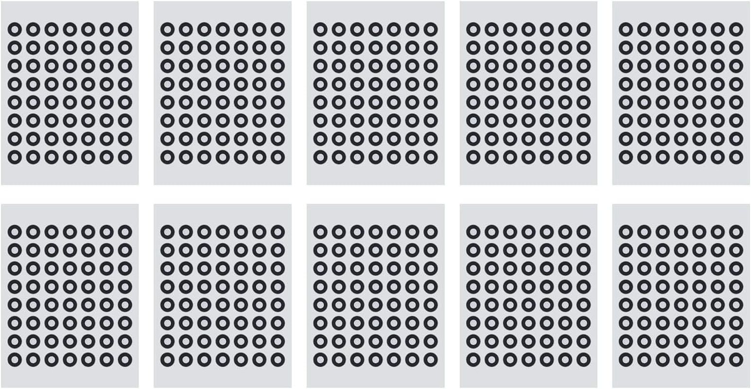 10 Sheets 3 Mm 3D Scanning Marker, 3D Tracking Dot Reference Point Markers for 3D Scanning, Inner 3 Mm, Outer 6 Mm, 10 Sheet, 560 Points image number 2