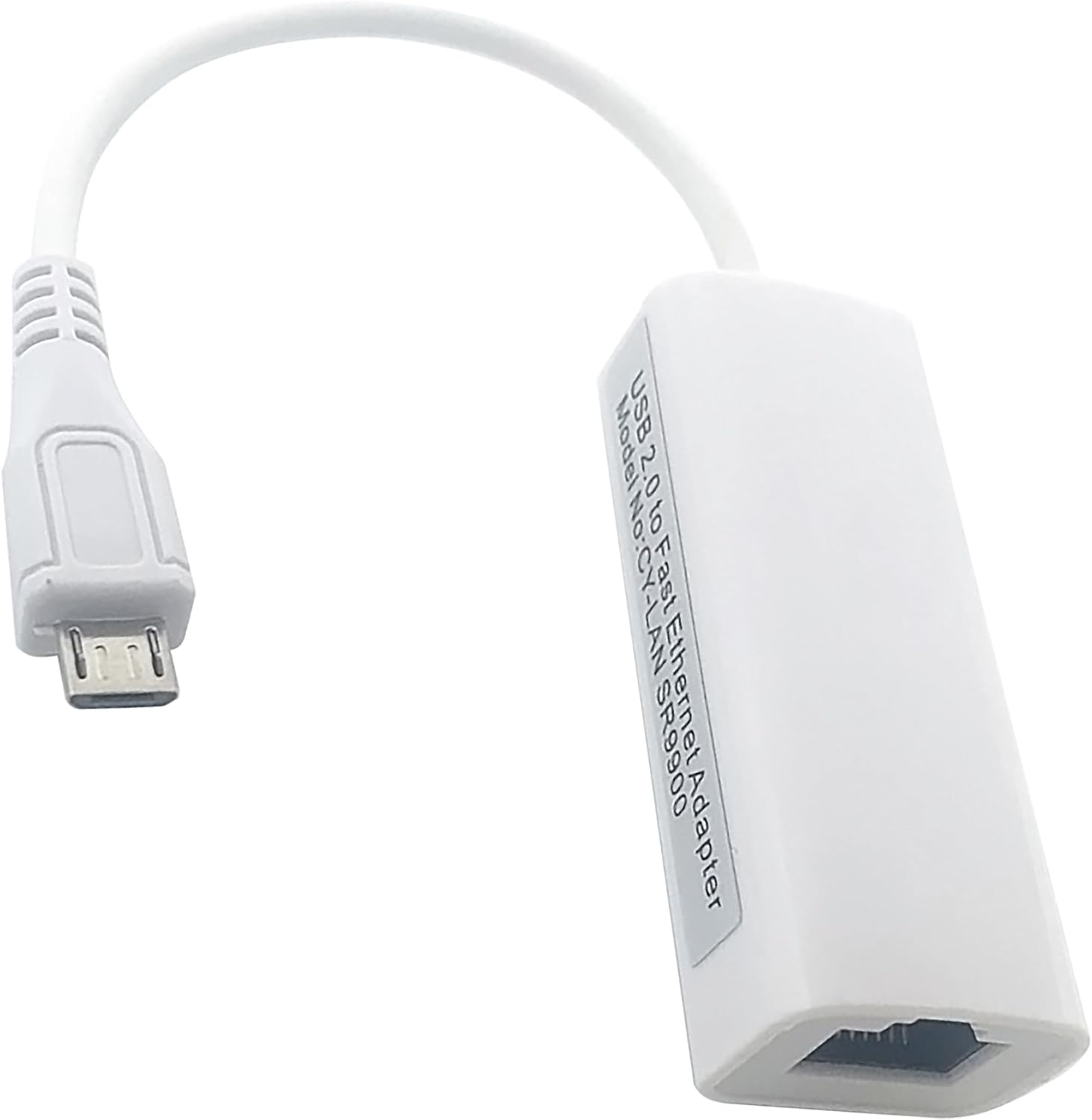 Tunghey OTG Micro USB Ethernet Adapter for Ras-Pberry Pi Zero, Android Tablet, Galaxy Tab Pro 10.1 - USB to RJ45 LAN Network (White)