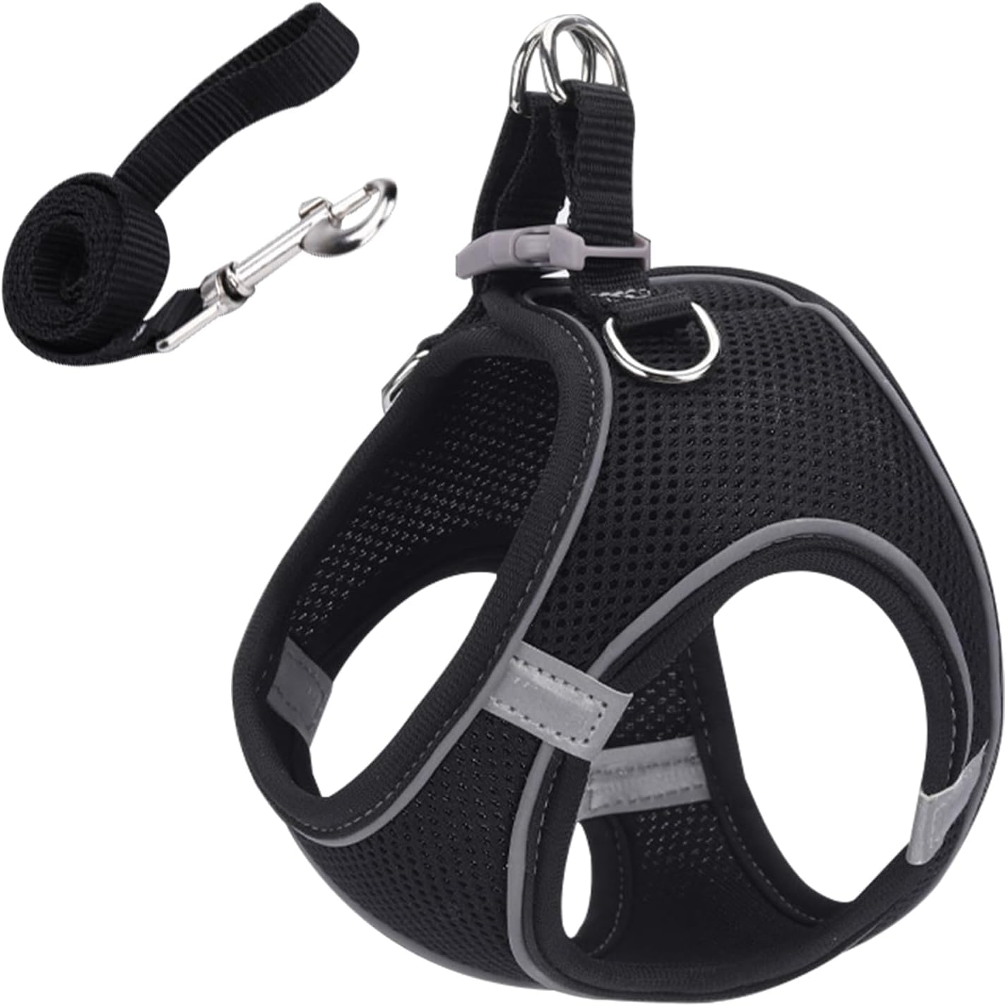 Escape Proof Cat Harness | Soft Reflective Mesh Vest Harness and Lead - Puppy Collar Pet Supplies for Small Medium Large Animals Travel Backpack Outdoor Hiking