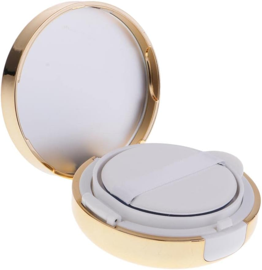 VMS INDIA Empty Makeup Powder Foundation Case Air Cushion Puff BB Cream Container 15G Gold image number 5