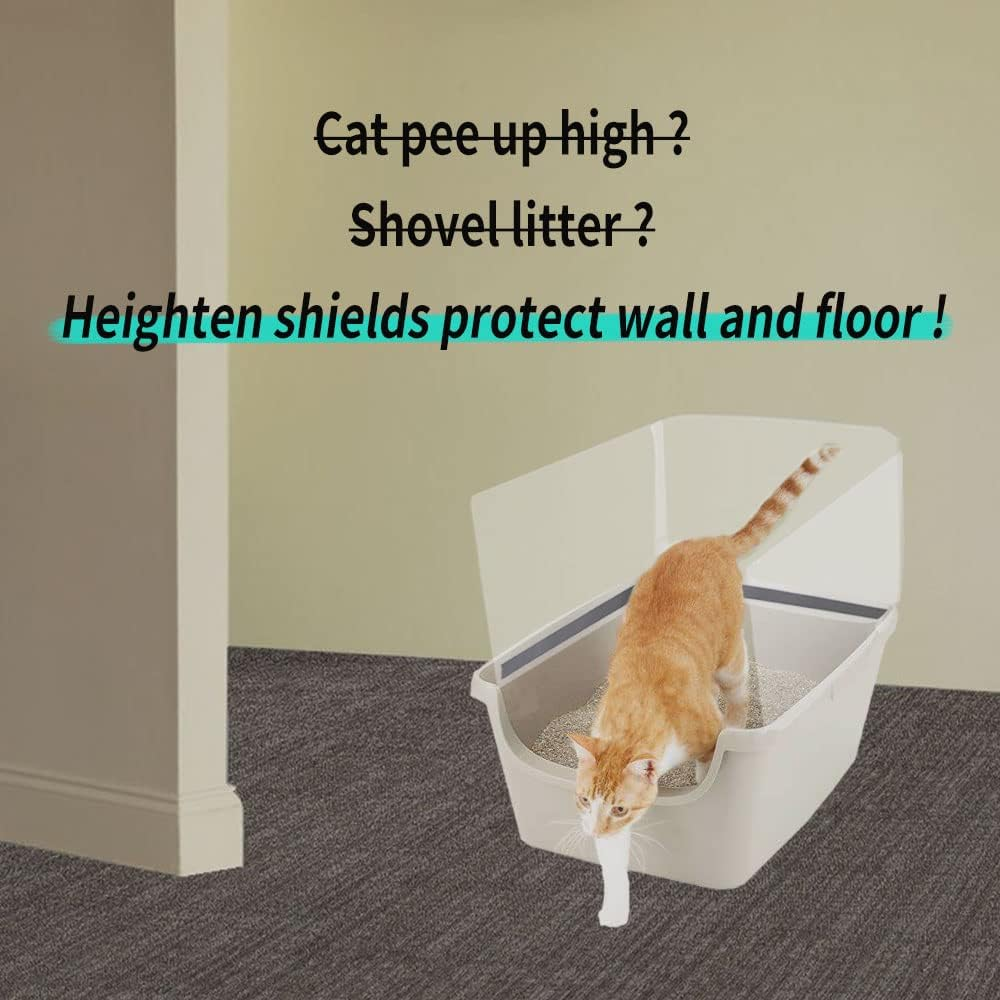 Oncpcare 6 Pack Cat Litter Box Pee Shields, High Side Open Top Kitty Litter Pan Shield - Keep Litter in the Pan, (Litter Box Not Included) image number 3