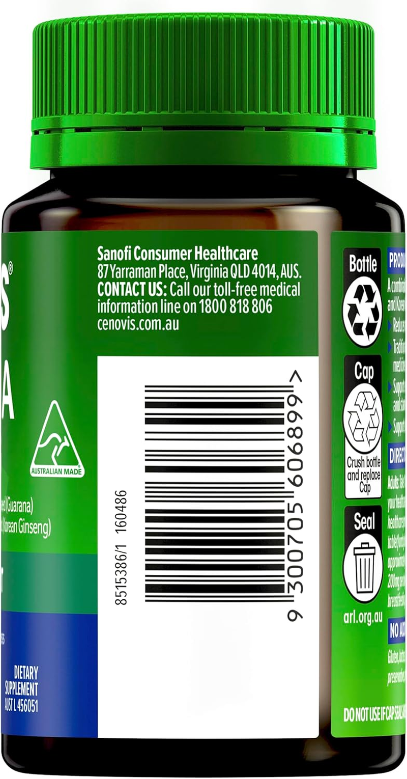 Cenovis Guarana 2000 and Ginseng Tablets, 60 Tablets image number 6