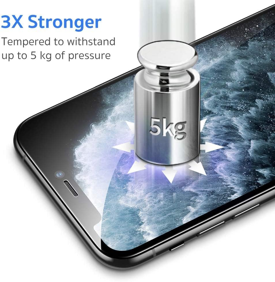 2 Pack Full-Coverage Screen Protector, JR Joyreap Tempered Glass Film High Definition 9H Hardness Shockproof Anti-Scratch Case Friendly for Iphone X 11 12 13 (For Iphone XS) image number 1