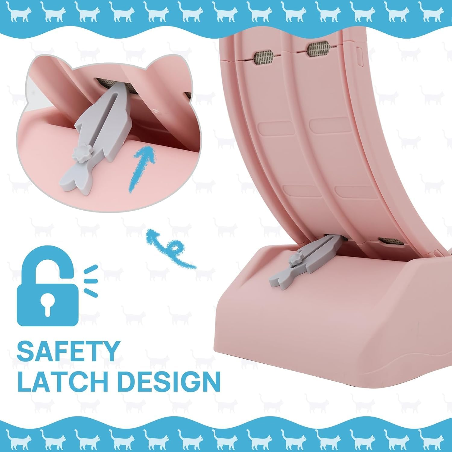 APEXORIGIN Cat Exercise Wheel 80Cm Cat Treadmill for Indoor Cats Accessories, Cats Running Wheel with Updated Enhanced Base and Carpeted Runway for Cat'S Longer Life and Fitness (Pink) - Pink image number 5