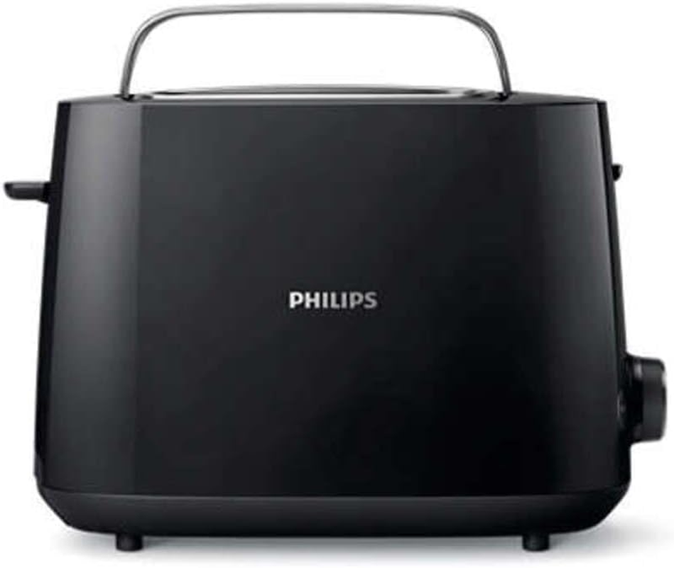 Philips Toaster - 2 Toast Slots, 8 Levels, Bun Attachment, Defrost Function, Lift Function, Automatic Shut-Off, Black (HD2581/90) - Black image number 4