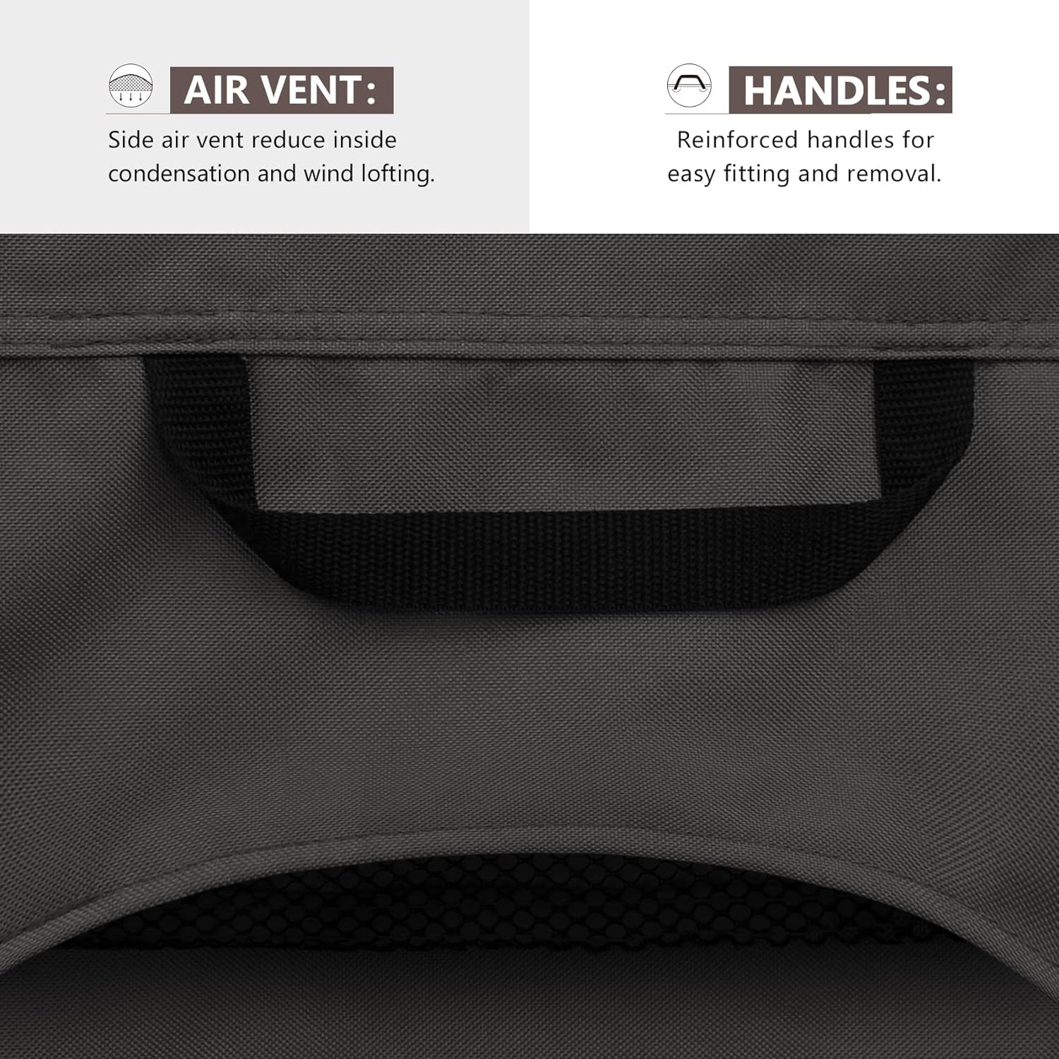 ULTCOVER Waterproof Patio Adirondack Chair Cover 4 Pack for Outdoor Chair Size Upto 32W X 35D X 36H Inch, Black