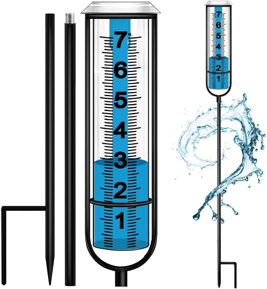 Upgraded Freeze-Proof Rain Gauge Outdoor &ndash; Heavy-Duty Cast Iron Frame, Thickened Transparent Tube, Detachable & Adjustable for Lawn, Garden, Yard &ndash; Accurate Water Rain Meter ﻿ image number 2