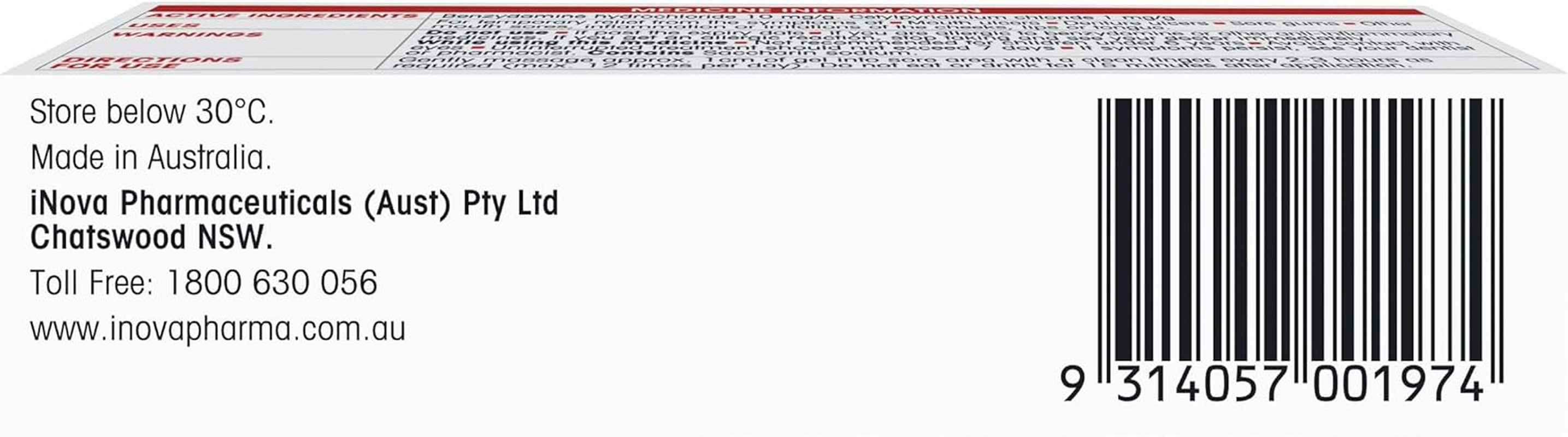 Difflam Mouth Gel Peppermint 10G image number 2