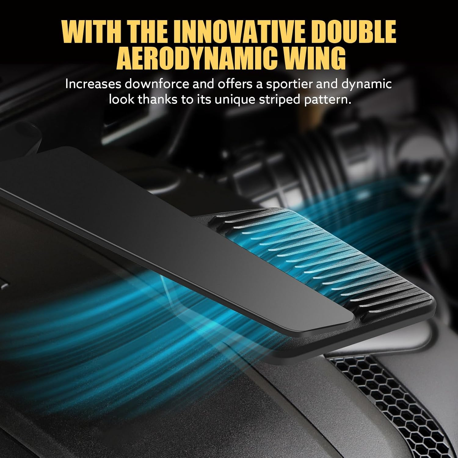 Motorcycle Mirrors Universal Foldable Rotating Rear View Mirror Stealth Wind Wing Side Mirror for Kawasaki Z400 Z650 Z900 1290 Super Duke R Evo ABS 390 Duke Street Bike Yamaha Mt-07(Anti-Glare) image number 6