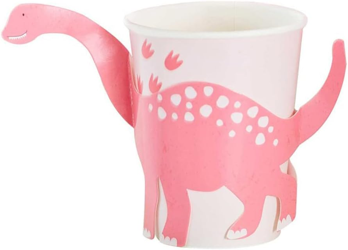 Ginger Ray Dinosaur Pink, Lilac and Pastel Green Roar Balloon, 30 Cm Diameter (5 Pieces)