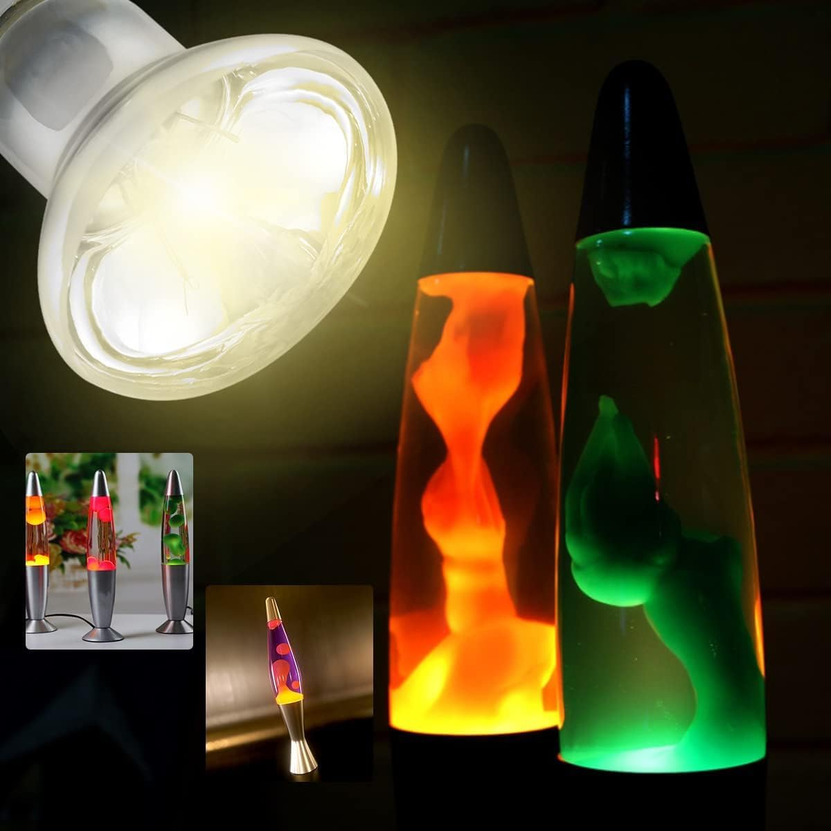 30 Watts Lava Lamp Bulbs, Reflector Type Bulbs R39 E14 Base Lava Lamp Bulb High Temp Resistant Replacement Bulbs Glitter Lamps for Cabinet Bedroom Office 1PCS image number 1