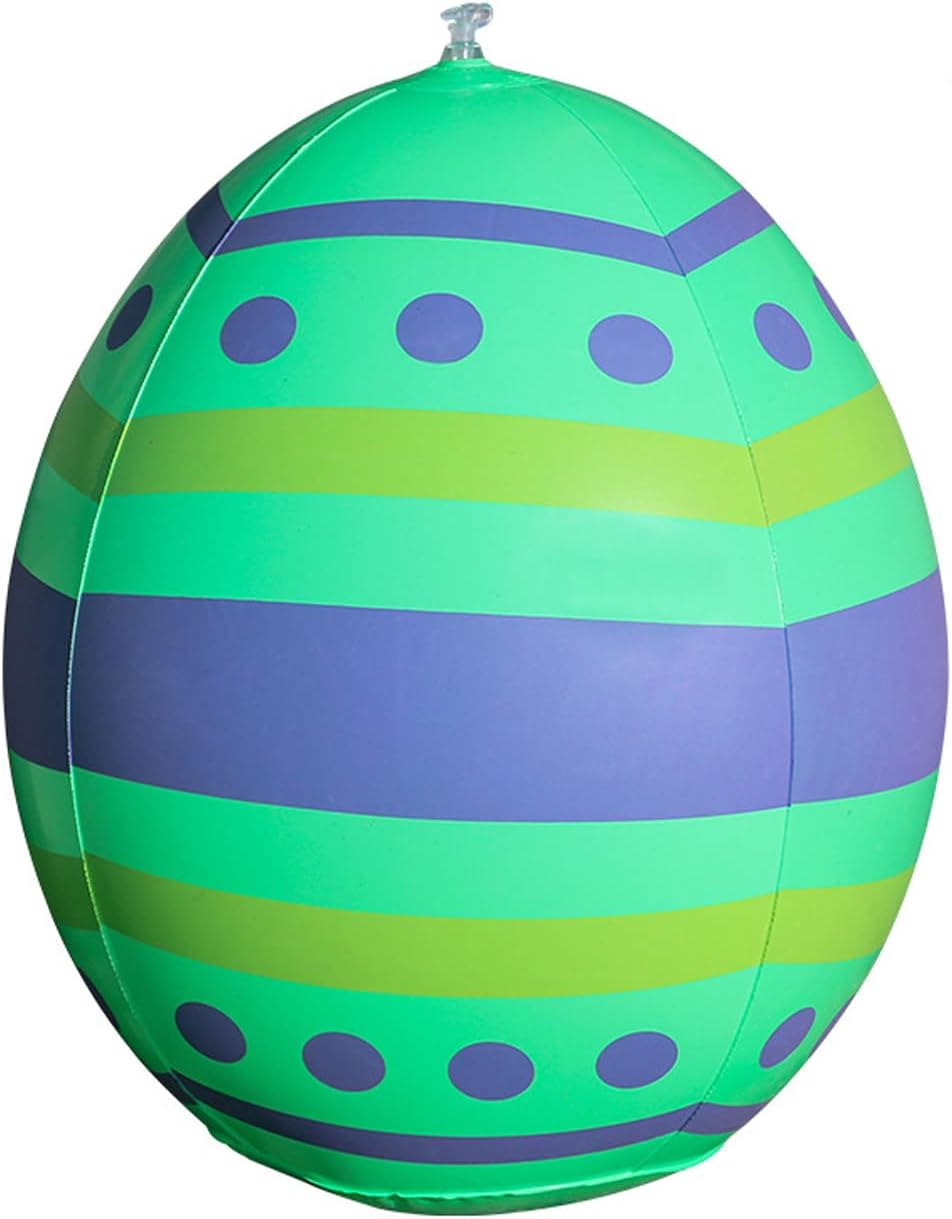 16-Inch Easter Egg Decorations, Inflatable Outdoor Ornaments, Set of 3 with Pump (B)