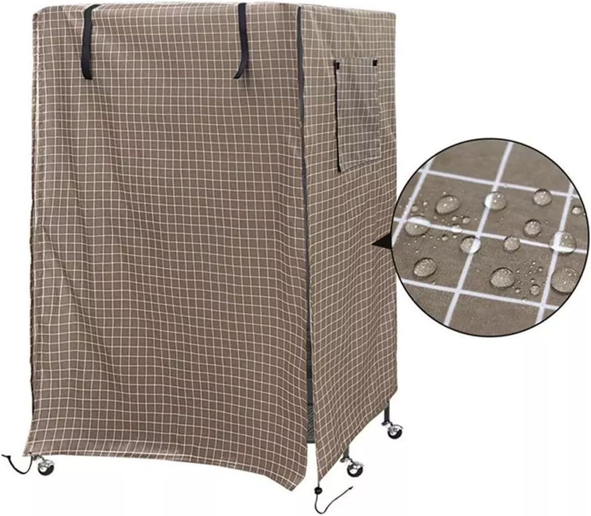 AIMALL Outdoor Bird Cage Cover, Waterproof and UV Resistant, Durable 210D Oxford Cloth, Sun and Rain Protective Shield, 51.18 X 37.79 X 23.22 Inches, Plaid/Black image number 3