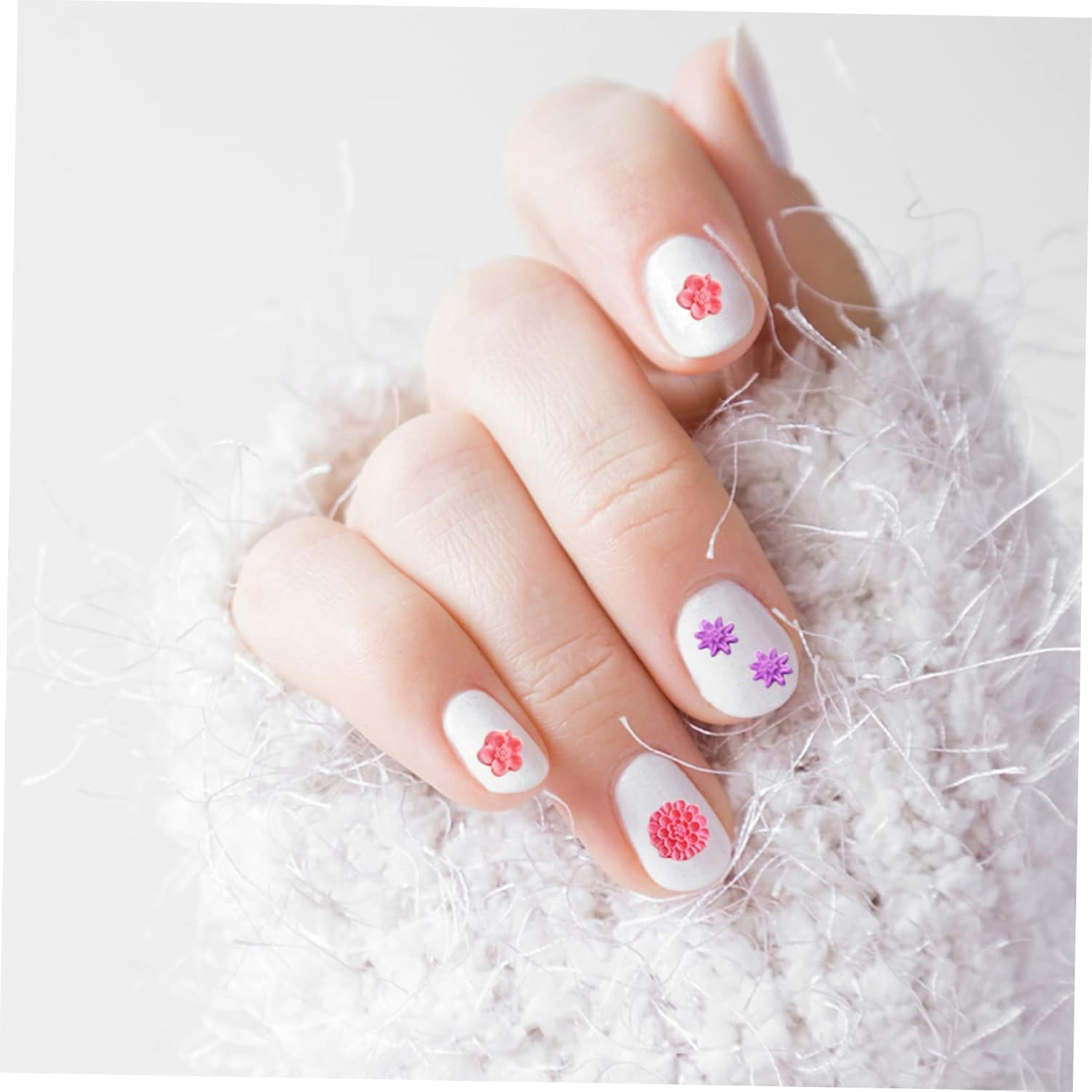 Baluue 5Pcs Silicone DIY Molds Nail Art Mold Crystal Glue for Manicure Safe Comfortable