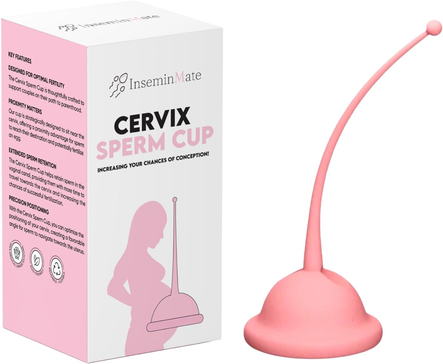 Inseminmate at Home Insemination Kit Starter Pack + BBT Thermometer, Fertility Friendly Lube, Cervix Sperm Cup, Pregnancy and Ovulation Tests, at Home Insemination Guide, Pregnancy and Ovulation Tracker image number 2