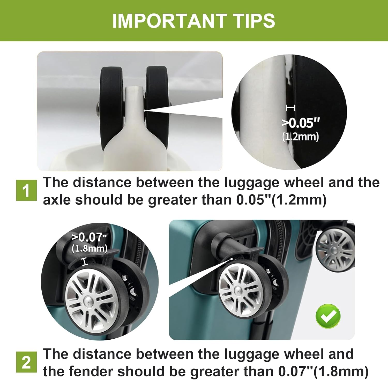 Luggage Wheel Protectors Covers 8 Pieces Suitcase Wheel Protectors Luggage Compartment Protection Silicone Cover for Wear-Resistant, Anti-Noise, Essential Travel Accessories Grey - Black image number 7