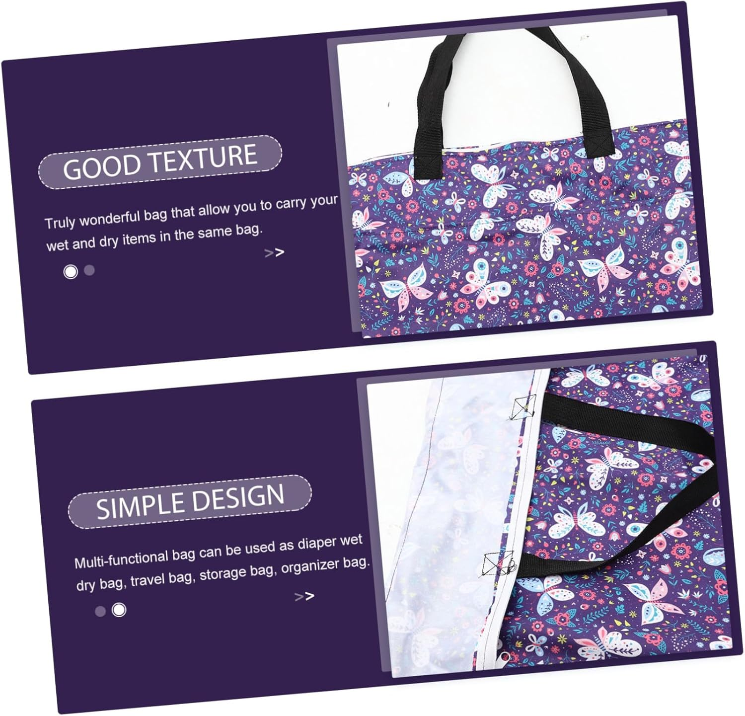 Diaper Bag Hanging Diaper Pouch for Travel Zipper for Newborn Essentials image number 1