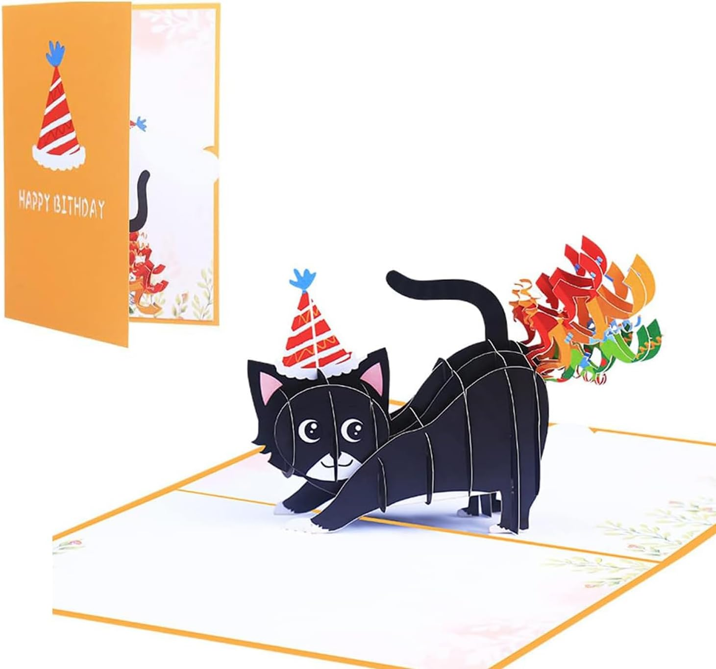 Happy Birthday Card, Cat Pop up Funny 3D Greeting Cards with Envelopes for Adults and Kids, Gifts for Cat Mom, Dad Bday, Friends image number 4