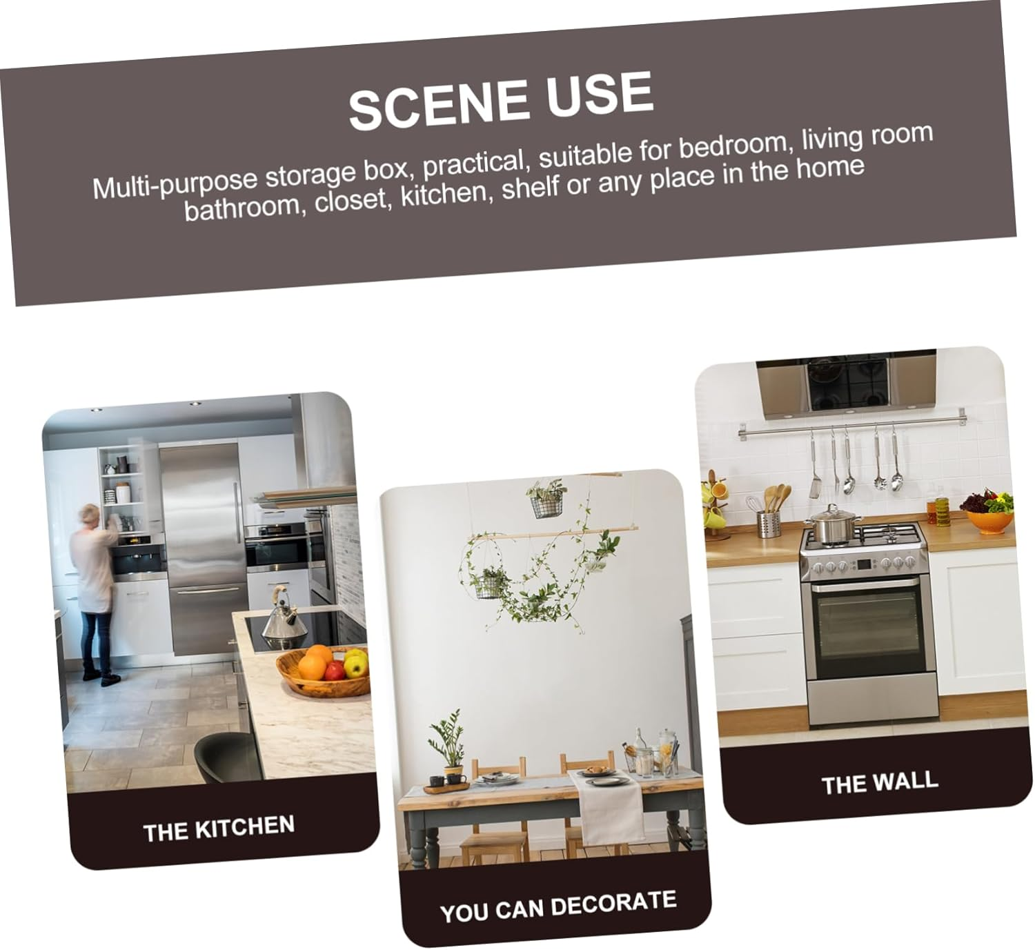 Hohopeti 3-Compartment Straw Woven Storage Basket, 28.5 X 18.5 X 13Cm, Natural Seagrass Organizer for Bathroom and Kitchen Counter, Divided Long Basket for Toiletries and Household Items image number 5