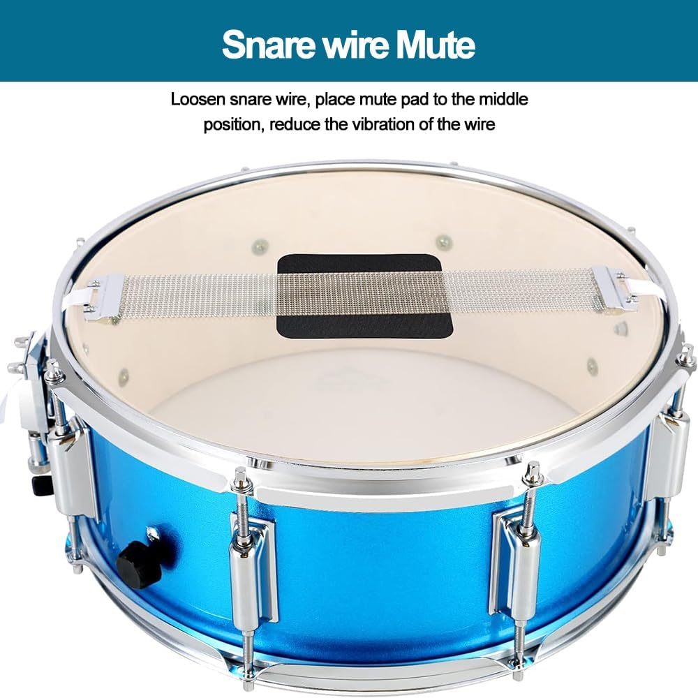 Drum Mute Pads Set 11 Pieces with Cymbal Pad + Hi Hats Set Pad, Foam Drum Silencer Pads, Fit 10&rdquo;, 12&rdquo;, 14&rdquo;, 16" (Drum Mute Pad Pack)