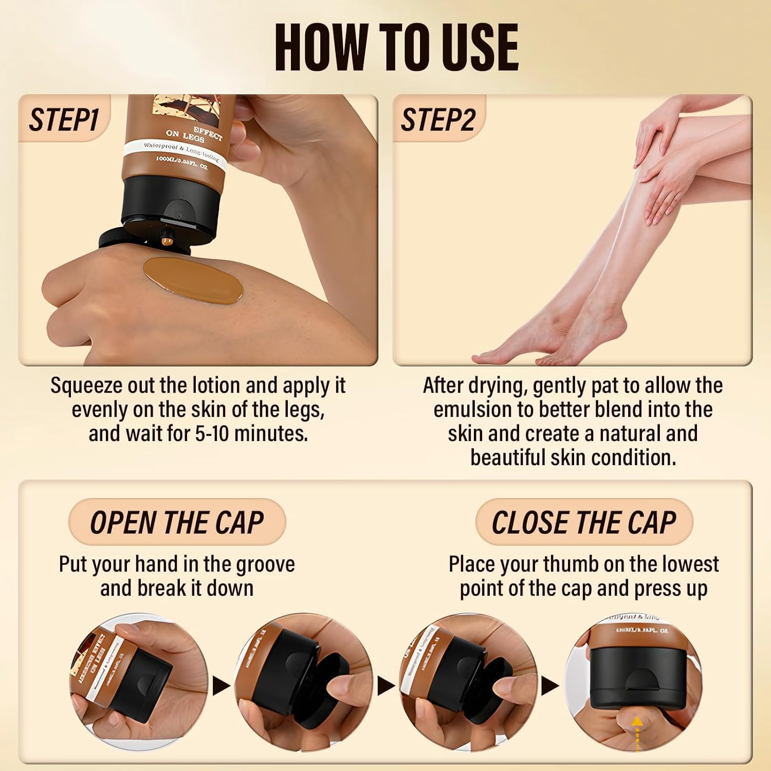 Miracle De Paris Leg Makeup,Miracle De Paris Body Coverage Perfector,Waterproof Sweat Proof Body Makeup,Leg M Akeup Waterproof No Transfer,All over Complexion Perfector for Legs (#2) image number 2