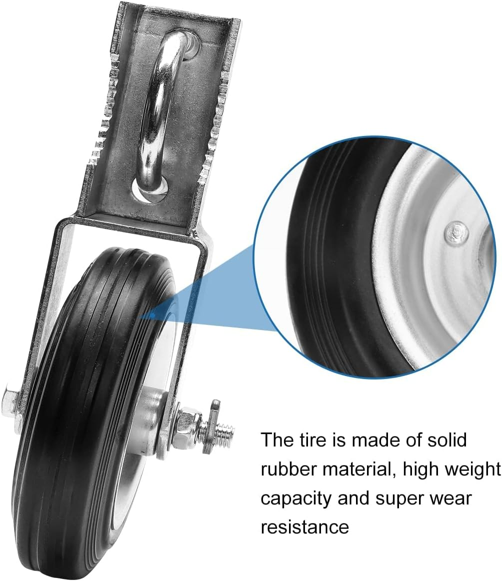 2 Pack Gate Wheel Supporting Swing Gate with 1-5/8" Thru 2-1/8" Gate Frames, Gate Support Wheel for Metal Tube Gate, Chain Link Fence, Prevent Gate from Dragging (2 Pack) image number 2