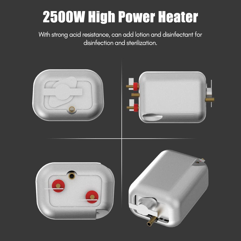 Steam Cleaner, 2500W Portable Handheld Steam Cleaner High Temperature Pressurized Steam Cleaning Machine with Brush Heads for Kitchen Furniture Bathroom Car White