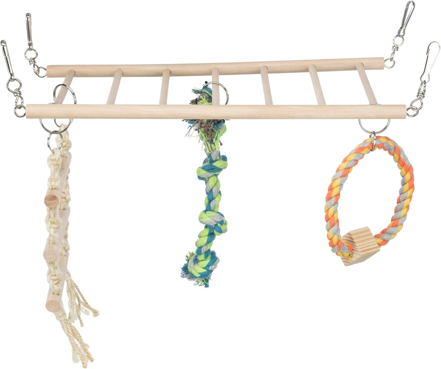 TRIXIE Small Animal Suspension Bridge, Cage Accessories, Pet Toys for Rats, Ferrets 35 X 15Cm image number 4
