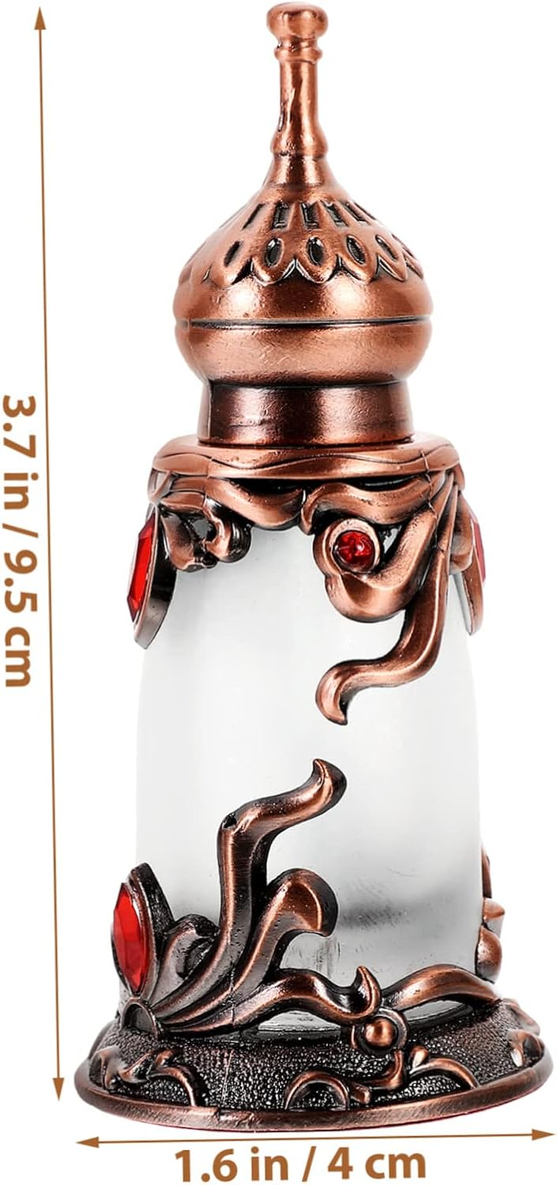 Beavorty 2Pcs Perfume Bottle Essential Oil Bottle Metal Trim Metal Decor Portable Perfume Bottle Vintage Perfume Bottles Retro Decor Vintage Decor Container Alloy Old Fashioned image number 4